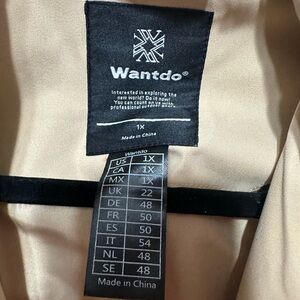 wantdo Women's Plus Size 1x Trench Coat. NWT